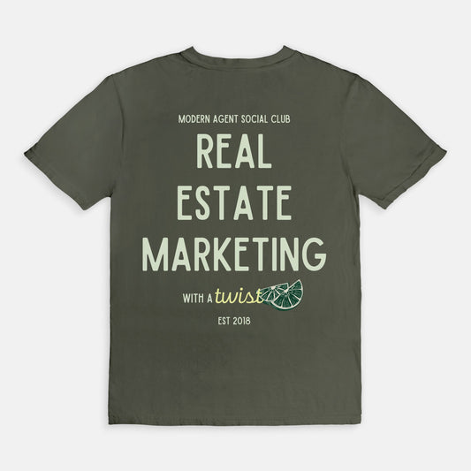 Marketing with a Twist Front and Back Tee