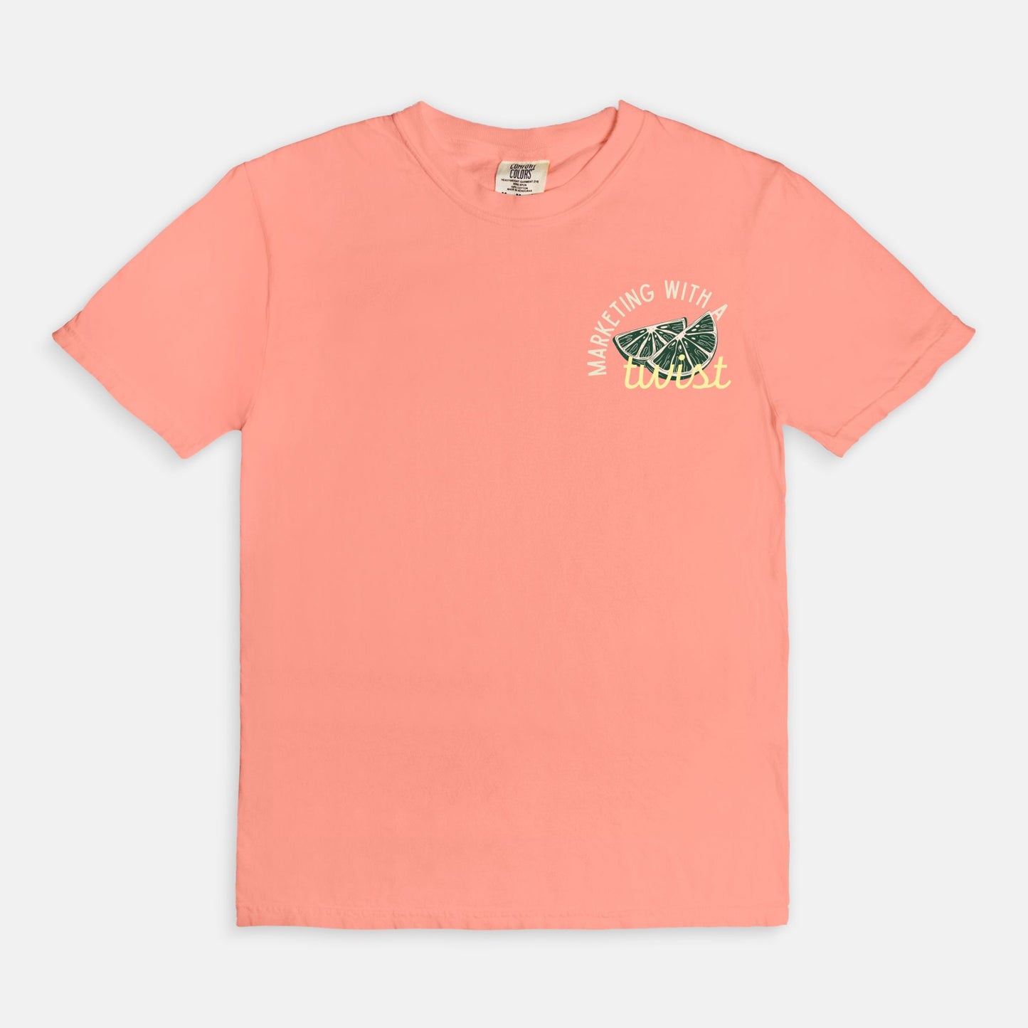 Marketing with a Twist Front and Back Tee