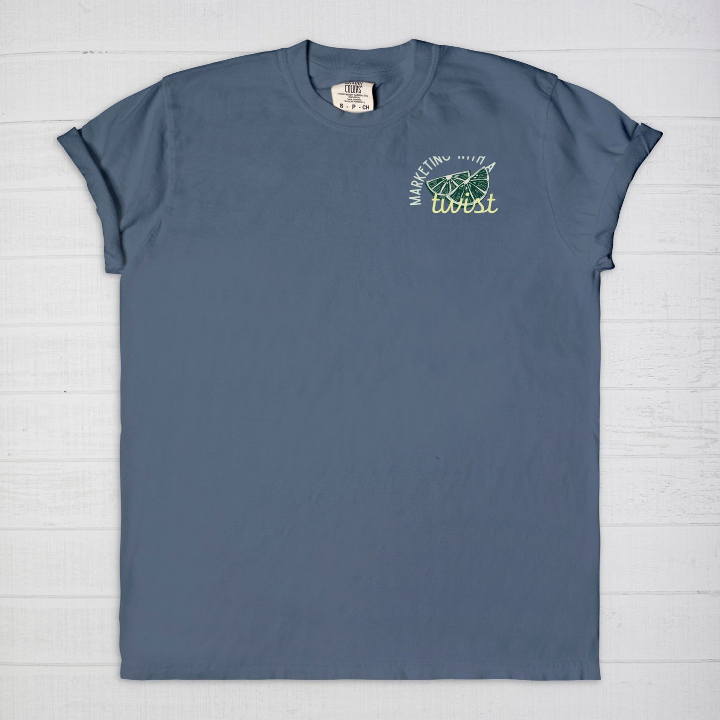 Marketing with a Twist Front and Back Tee