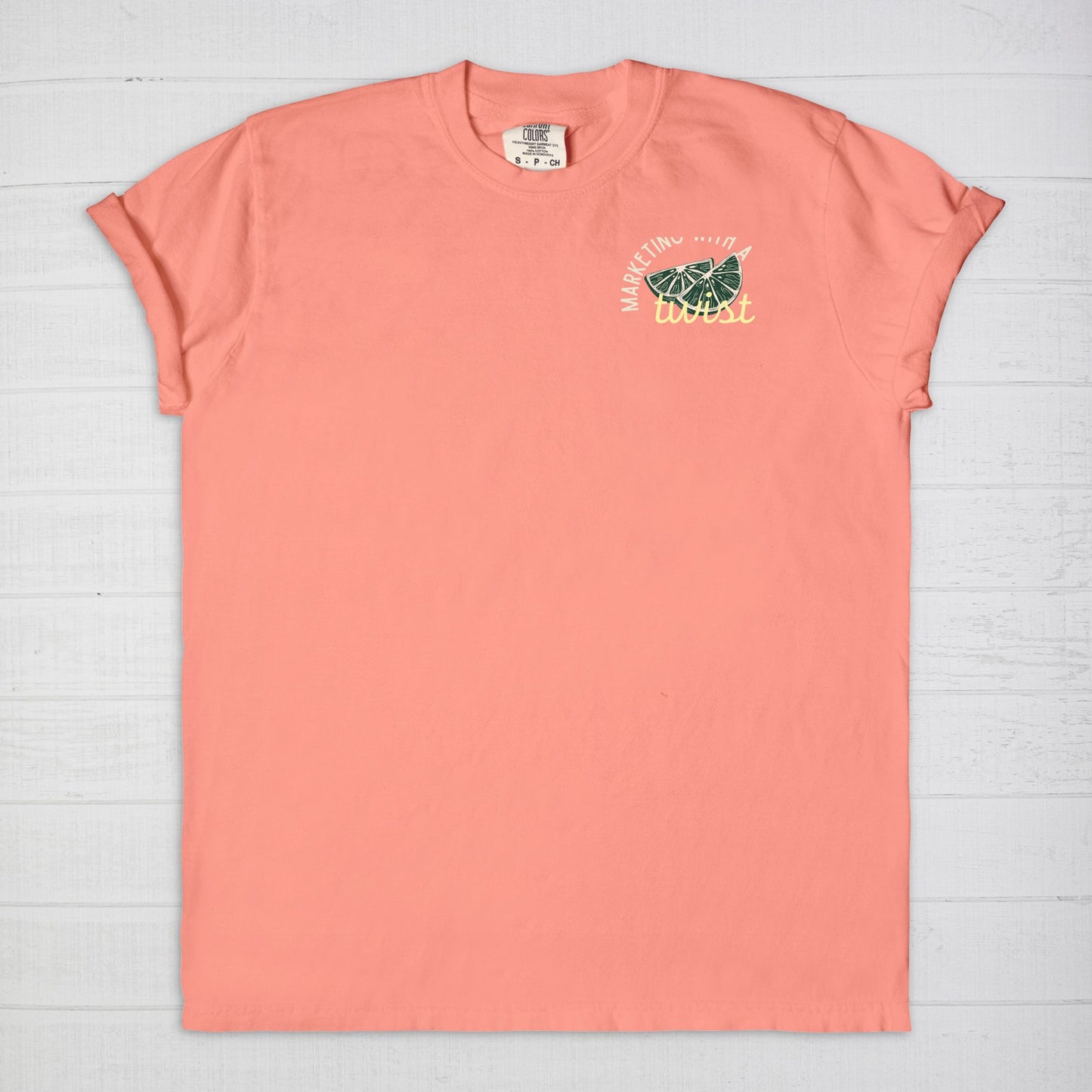 Marketing with a Twist Front and Back Tee