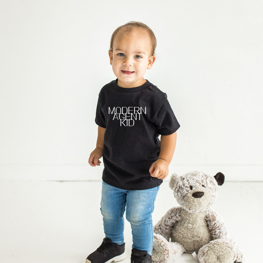 Modern Agent Kid Toddler Tee Black