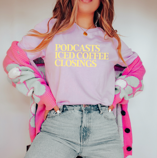 Podcasts Brand Menu Tee