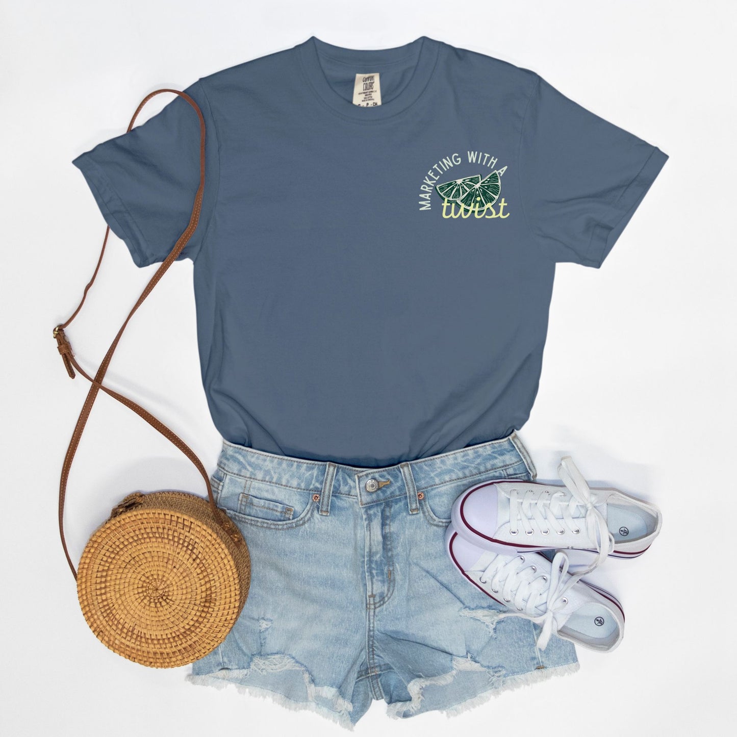 Marketing with a Twist Front and Back Tee