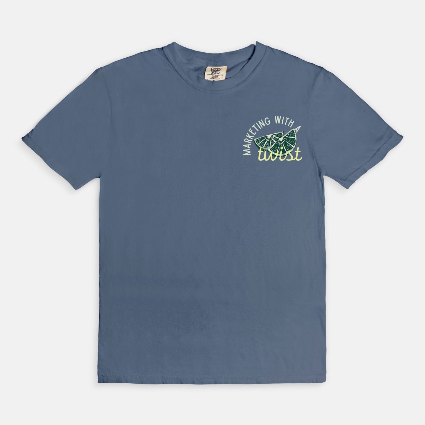 Marketing with a Twist Front and Back Tee