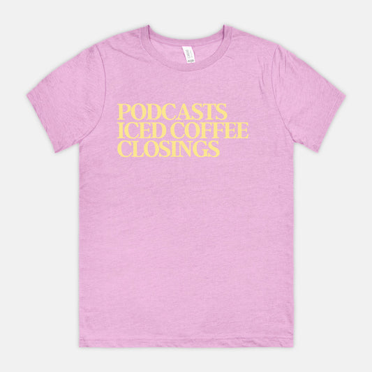 Podcasts Brand Menu Tee