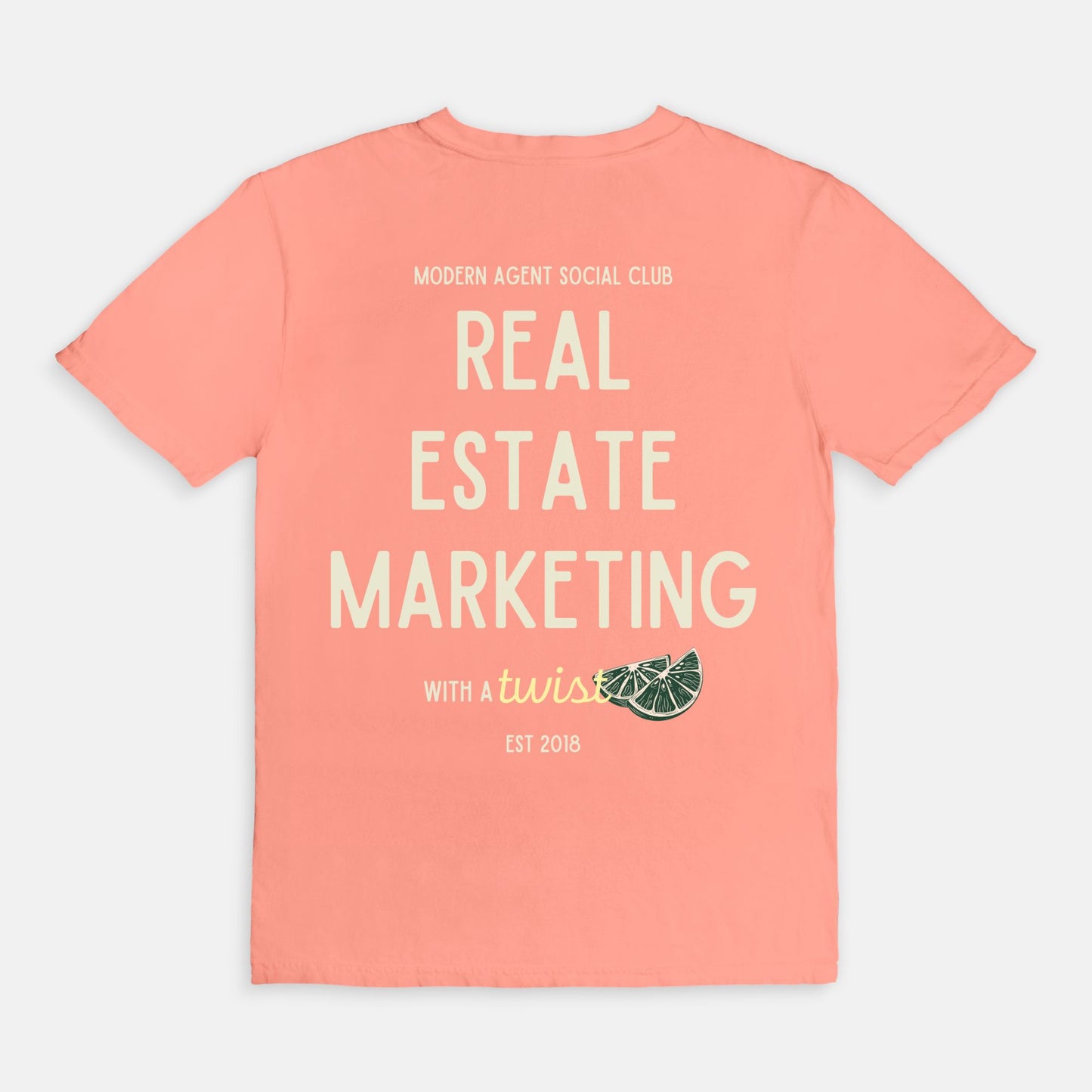 Marketing with a Twist Front and Back Tee