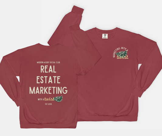 Marketing with a Twist Front and Back Crew