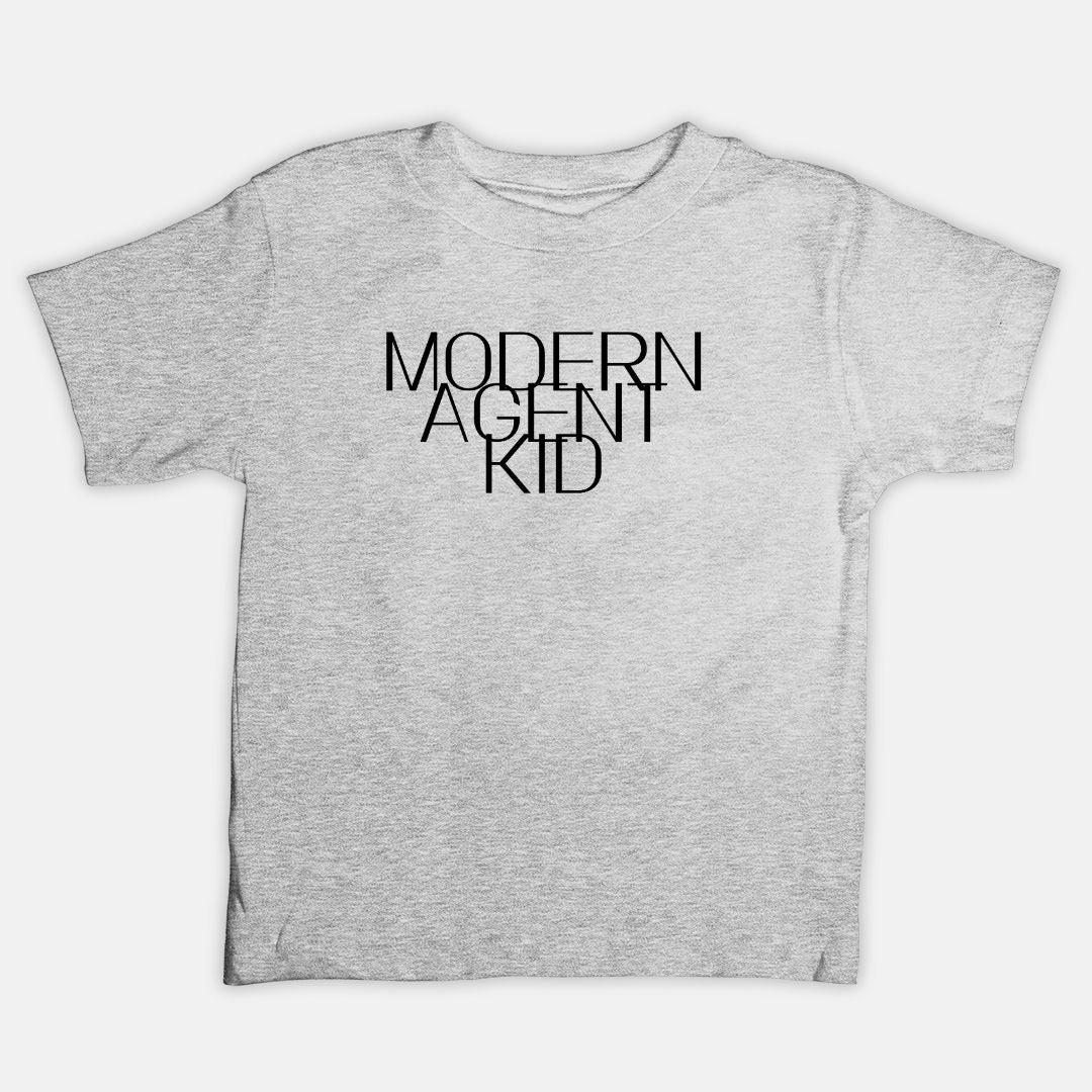 Modern Agent Kid Toddler Tee White and Tan