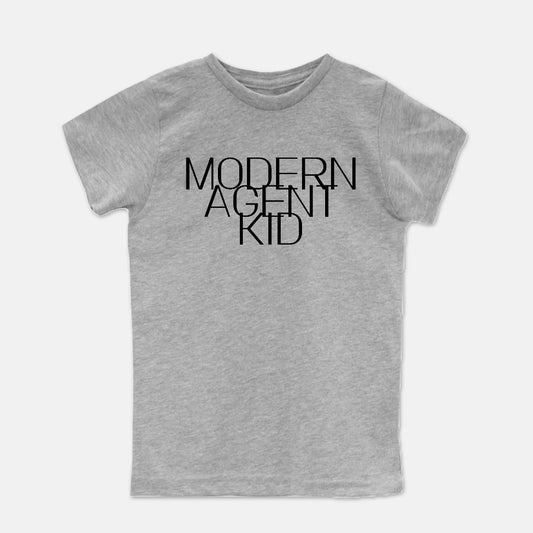 Modern Agent Youth Tee White and Grey